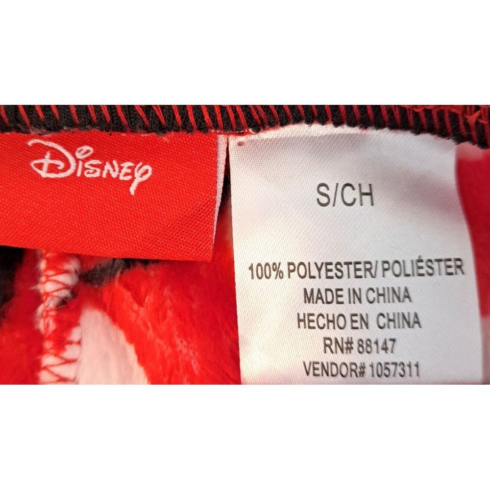 Disney Minnie Mouse Pajama Pants Bottoms Womens Small Red Black White PJs Fleece - Picture 4 of 4